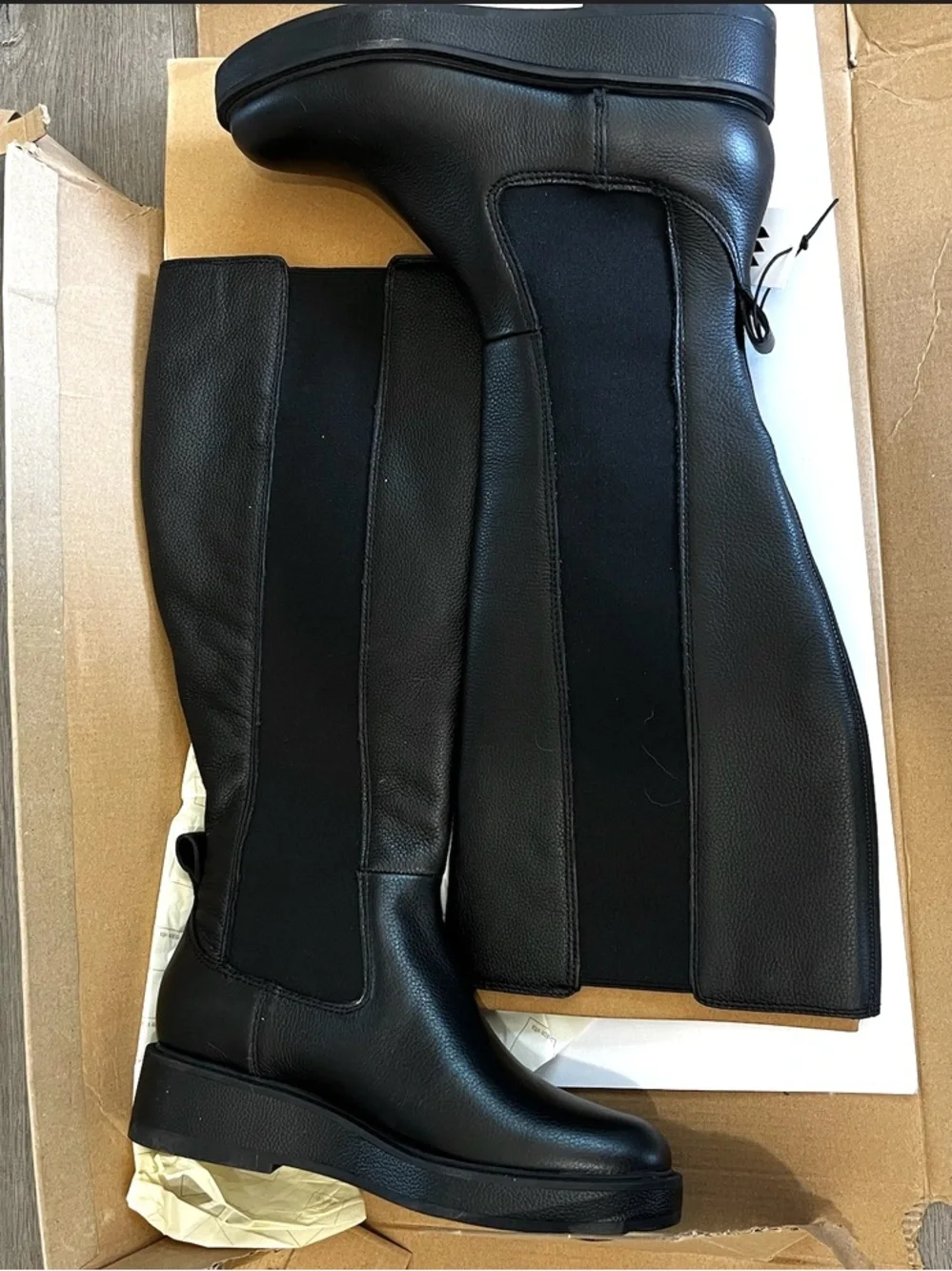 Dolce Vita Black Knee-High Platform Boots